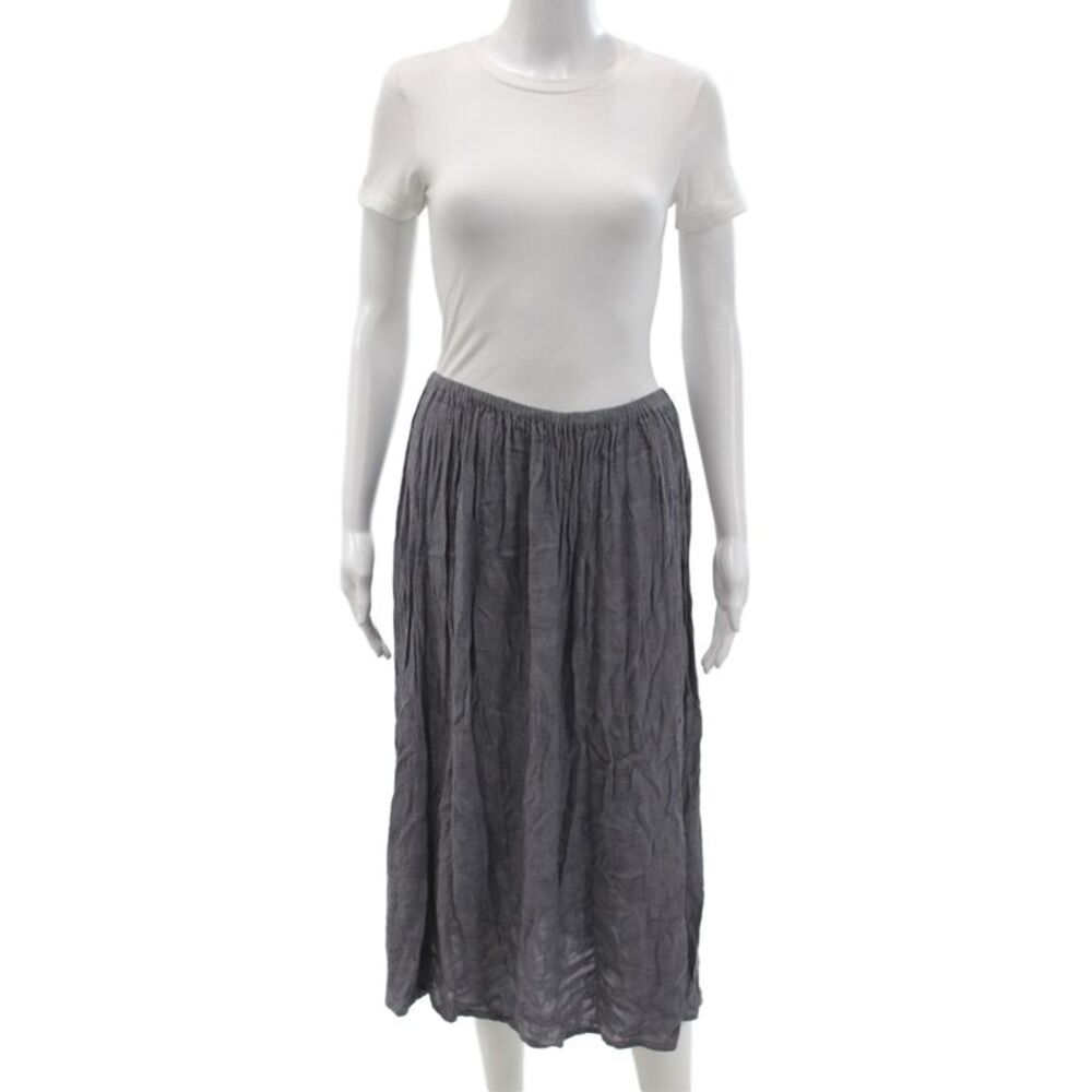CP Shades Women Peasant Bohemian Long Gray Rayon Skirt Size M